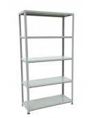 Scaffalatura in lamiera a 5 ripiani posizionabili ad altezza variabile, cm 100x40x200h