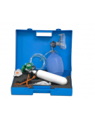 Autorespiratore AMBU in valigetta di ABS contenente mascherina, apribocca, tiralingua ed accessori