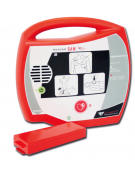 Defibrillatore portatile su valigetta, semiautomatico esterno (DAE) completo di istruzioni