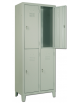 Armadio spogliatoio a 4 posti (2+2) di lamiera verniciata. 4 ante - Dimensioni totali cm 70x35x180h