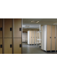 Armadio spogliatoio in laminato su profili in alluminio, Colonna due vani con dimensioni cm 30x50x90h