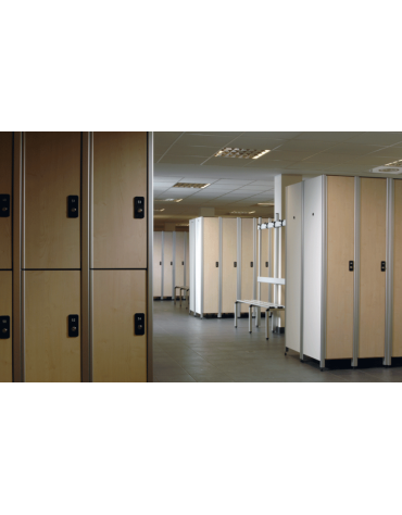 Armadio spogliatoio di laminato, 2 colonne con 2 vani - dimensioni cm 30x50x90h