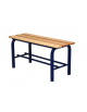 Panchina spogliatoio, in acciaio verniciato e listoni di legno, lunghezza mt 1 - cm 100x35x45