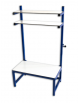 Panchina per disabili, struttura di acciaio, piano ribaltabile di cm 100x60