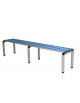 Panchina spogliatoio semplice, struttura di alluminio anodizzato, lunghezza mt 2 - cm 200x40x46h