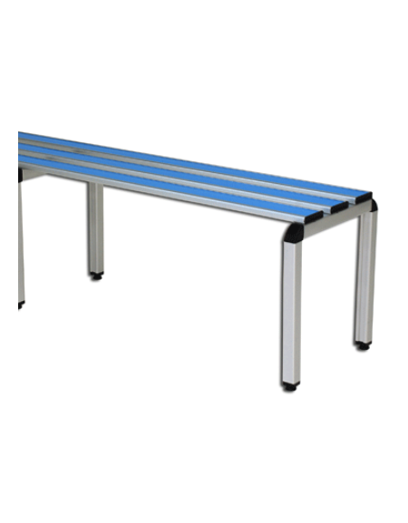 Panchina spogliatoio semplice, struttura di alluminio anodizzato, lunghezza mt 1