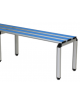 Panchina spogliatoio semplice, struttura di alluminio anodizzato, lunghezza mt 1 - cm 100x40x46h