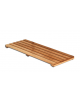Pedana poggiapiedi di legno verniciato al naturale. Piedini gommati, lunghezza mt 1