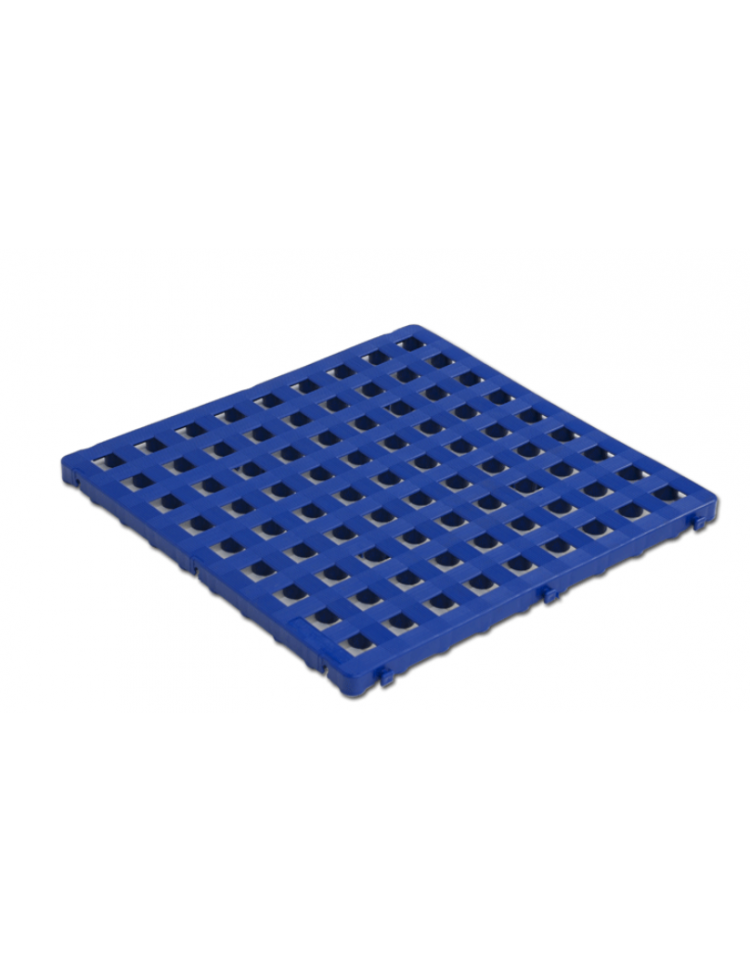 Modulo pedana poggiapiedi di plastica antiscivolo. Agganciabile sui 4 lati.  Dimensioni cm 50x50.