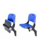 Scocca di seduta ribaltabile in polipropilene colorato ignifugo con sedile e schienale