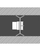 Altalena inclusiva in legno con piattaforma per disabili con accesso per carrozzella - cm 370x160x245h