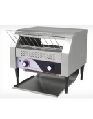 Tostapane a nastro in acciaio inox - 400/500 fette/h - cassetto raccogli briciole - mm 465x430x430h