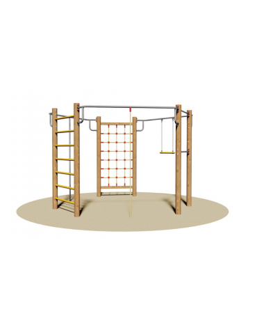 Palestrina realizzata in legno di pino nordico - dimensioni cm 375x335x245h