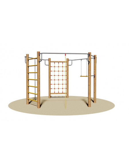 Palestrina realizzata in legno di pino nordico - dimensioni cm 375x335x245h
