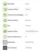 Gioco Arrampicata in legno con pertica , fune e spalliera svedese - cm 225x230x200h