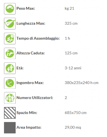 Altalena Florida 2 posti (sedili gabbia)