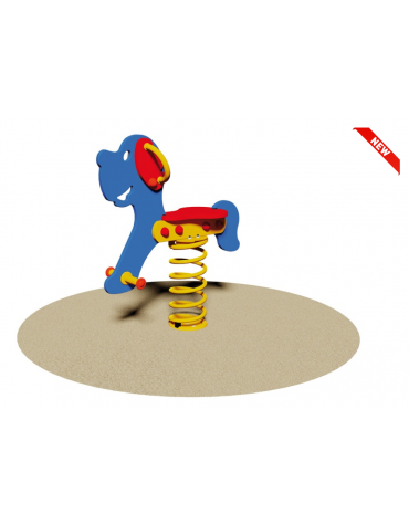 Gioco Cane a molla - monoposto - in polietilene - dimensioni cm 73x25x85h