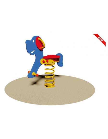 Gioco Cane a molla - monoposto - in polietilene - dimensioni cm 73x25x85h