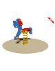 Gioco Cane a molla - monoposto - in polietilene - dimensioni cm 73x25x85h