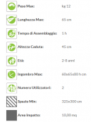 Sveglia Biposto a Molla realizzata in legno -  dimensioni cm 65x60x80h
