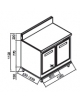 Retrobanco bar refrigerato 2 sportelli motore remoto da cm. 100x55x112h