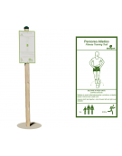 Attrezzo fitness per salto a piedi uniti in legno e acciaio - dimensioni cm 290x9x20h