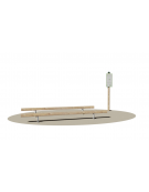 Attrezzo fitness per Flessione tronco in legno con travi orizzontali in acciaio - cm 290x118x35h