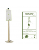 Attrezzo fitness Circonduzione bacino in legno con barre in acciaio e anelli sospesi - cm 529x89x240h