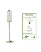 Trave di equilibrio in legno con supporti in acciaio zincato - cm 290x9x30h