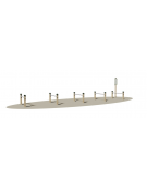 Stazione Superamento ostacoli in legno e acciaio con cinque moduli - cm 835x138x60h