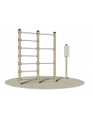 Attrezzo fitness in legno e acciaio per Arrampicata - cm 190x9x240h
