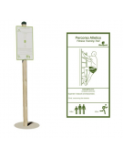 Attrezzo fitness in legno e acciaio per Arrampicata - cm 190x9x240h