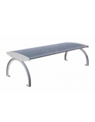 Panchina senza schienale realizzata in acciaio zincato verniciato - cm 169,6x63,8x45,9h
