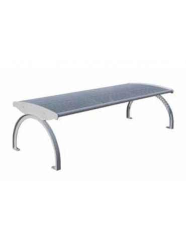 Panchina senza schienale realizzata in acciaio zincato verniciato - cm 169,6x63,8x45,9h