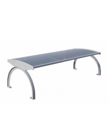 Panchina senza schienale realizzata in acciaio zincato verniciato - cm 169,6x63,8x45,9h