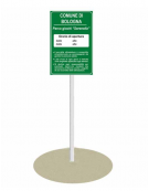 Cartello parco giochi - Dimensioni cm 60x8x300h
