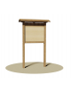 Bacheca in legno arredo urbano per parchi - Pannello cm 120x100h - Da interrare - Dimensioni massime esterne cm 164x51x256h