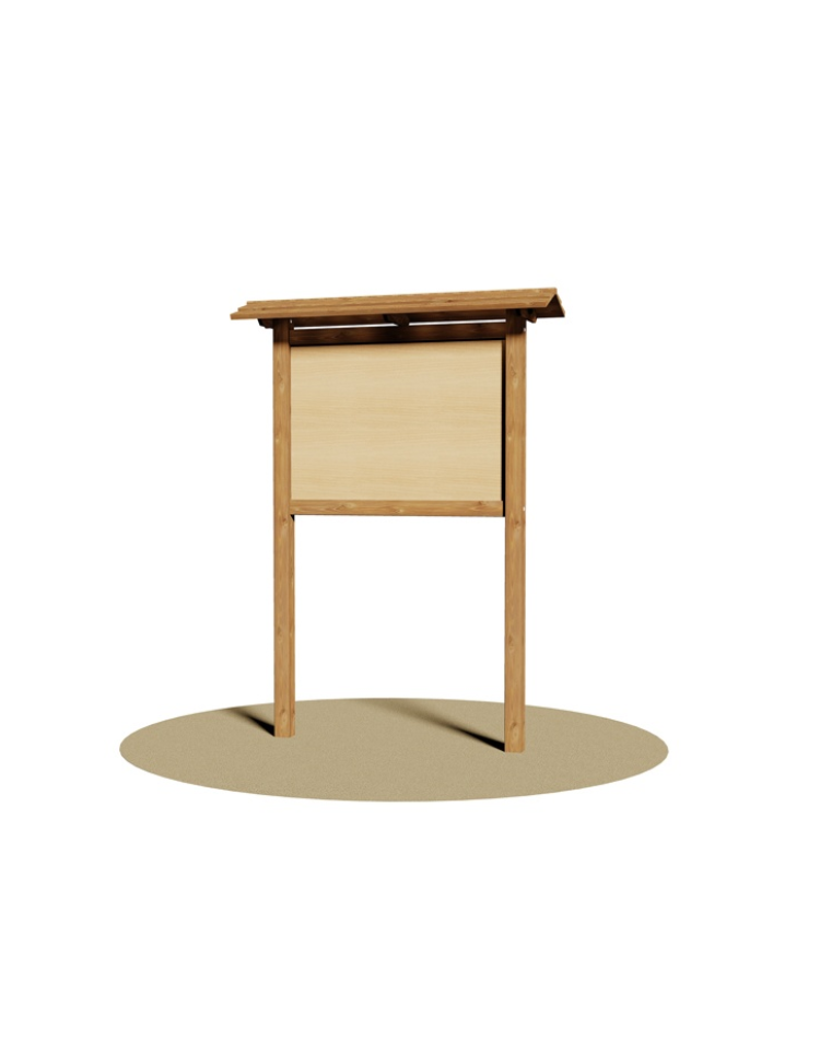 Bacheca Bacheca in legno arredo urbano per parchi cm 140x100h - Da interrare ...