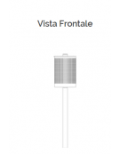 Cestino portarifiuti per esterno in acciaio zincato - Filo pavimento - dimensioni cm 28x40x100h