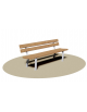 Panchina in legno di pino nordico con struttura in metallo cm 181x64x77h