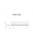 Panchina Anatomica per parco pubblico in legno di pino nordico - cm 181x64x77h