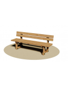 Panca in legno di pino nordico da esterno per giardino cm 190 x 50 x 80 h - Altezza sedile cm 45
