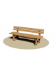 Panca in legno di pino nordico da esterno per giardino cm 190 x 50 x 80 h - Altezza sedile cm 48