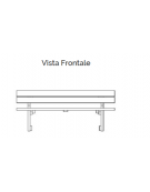 Panca in legno di pino nordico da esterno per giardino cm 190 x 50 x 80 h - Altezza sedile cm 45