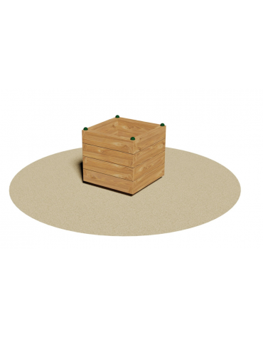 Fioriera quadrata in legno - cm 50x50x50 h