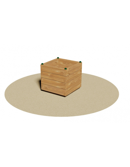 Fioriera quadrata in legno - cm 50x50x50 h