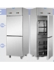 Armadio Combinato Refrigerato in Acciaio Inox a doppia temperatura TN + BT, 2 sportelli cm 71x80x203h