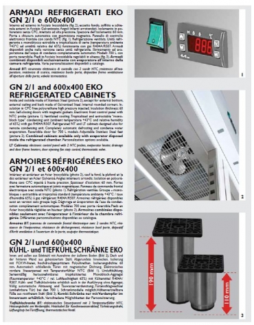 Armadio Comb. Refrigerato in Acciaio Inox a doppia temp. TN + BT, 2 sportelli cm 71x80x203h