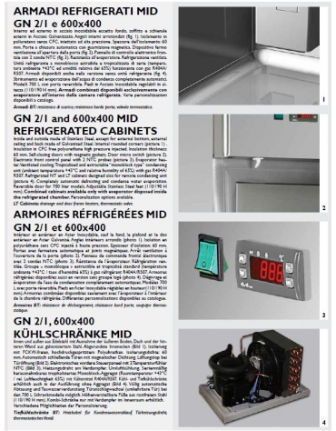 Armadio Combinato Refrigerato GN 2/1 in Acciaio Inox a doppia temperatura (TN + TN) con 2 sportelli CM 71X80X203H