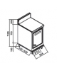 Retrobanco refrigerato 1 sportello motore remoto da cm. 54,5